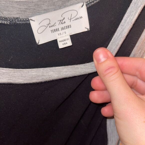 Feel The Piece Terre Jacobs size XS/ S Grey & Black jumpsuit - Picture 2 of 3